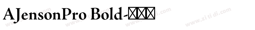 AJensonPro Bold字体转换